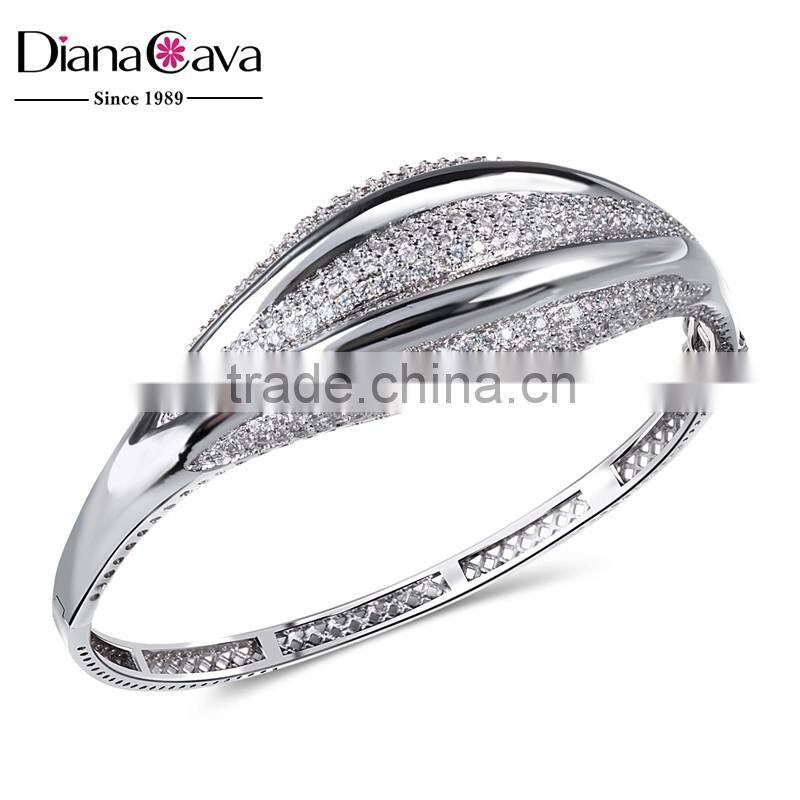 Brass Bracelet Luxury Wedding Gift Romantic Women Marriage Bangle Jewelry Gold