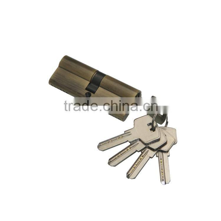 Solid brass double wooden door lock cylinder