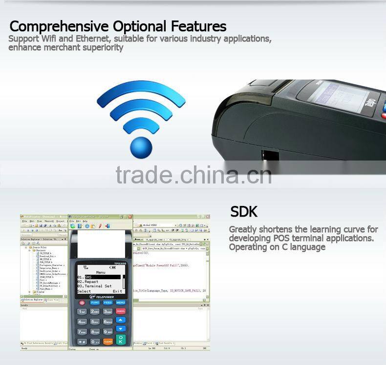 TPS300 Mobile Pos Machine, Handheld POS Terminal for Sports Betting, Food Order