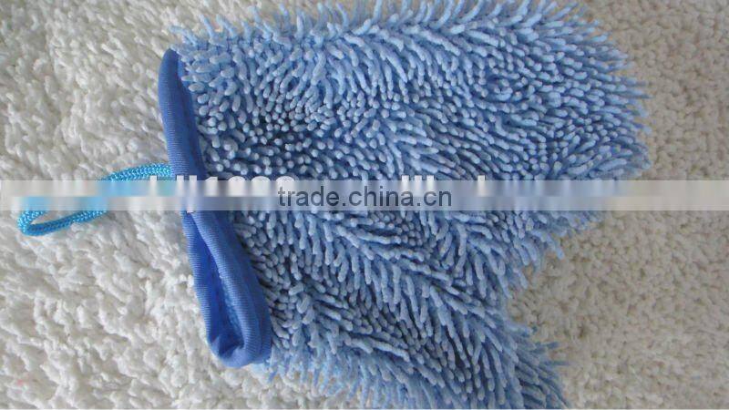 Factory Direct most worth buying microfiber small chenille car cleaning gloves & blocks