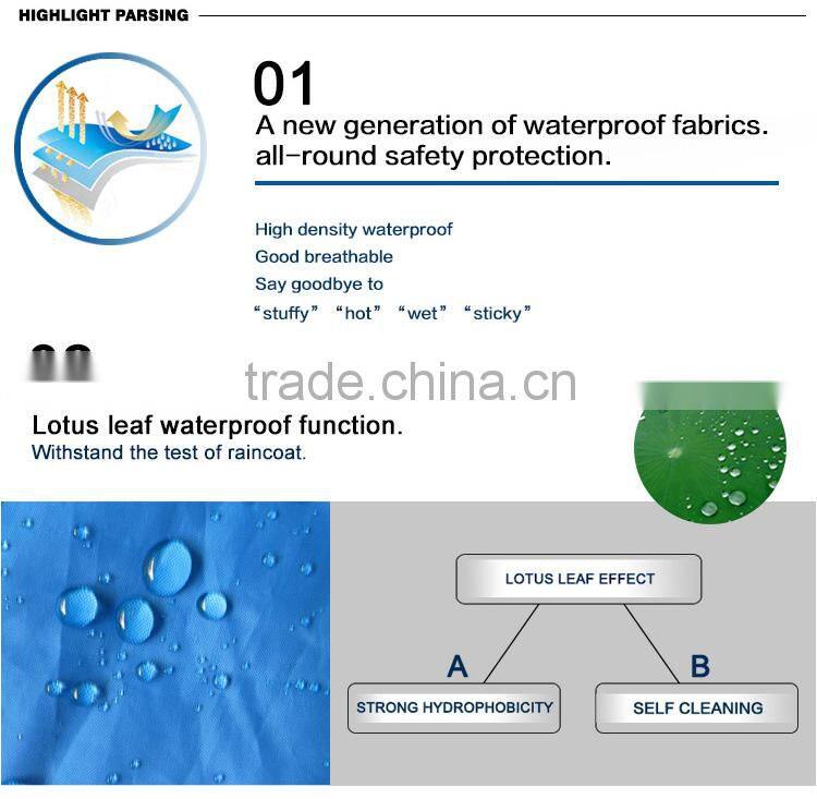 YANLI blue-black fashion pvc poncho raincoat with a receive bag