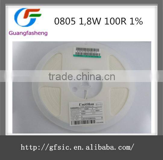 Electronic components Resistor 0805 1,8W 100R 1%
