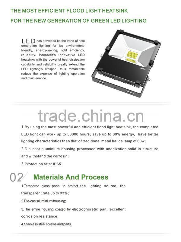 led outdoor flood light 120v ip65 50w led floodlight with plug enclosure