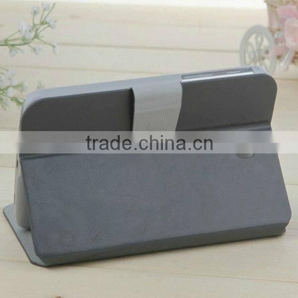 China Stand Leather Flip Case For Samsung Galaxy P3200 With Wake Up Funtion