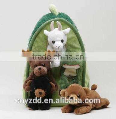 plush animal farm house/plush pet house/dog house plush