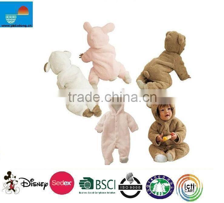 Winter spring Animal Onesie Fleece Coat for Boy Girl Baby infant Clothes Bear Pig Sheep lovely