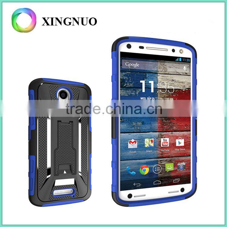 Rugged Armor Holster Case Cover Case for Moto X3 With Kickstand and Locking Belt Swivel Clip