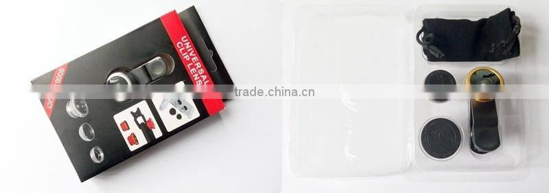 Phone camera lens 3in1 fisheye Wide and Macro Lens for mobile phone, cell phone lens