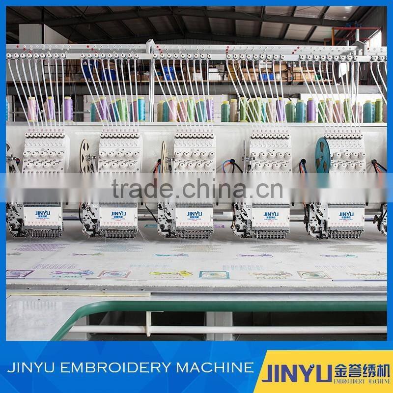 High speed 24 head flat embroidery machine/flat computerized embroidery machine