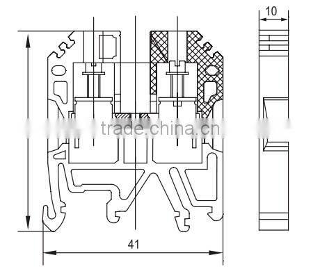 10mm brass screw clamp terminal block
