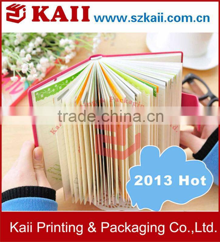 small size spiral notebook with colored paper for daily notes writing