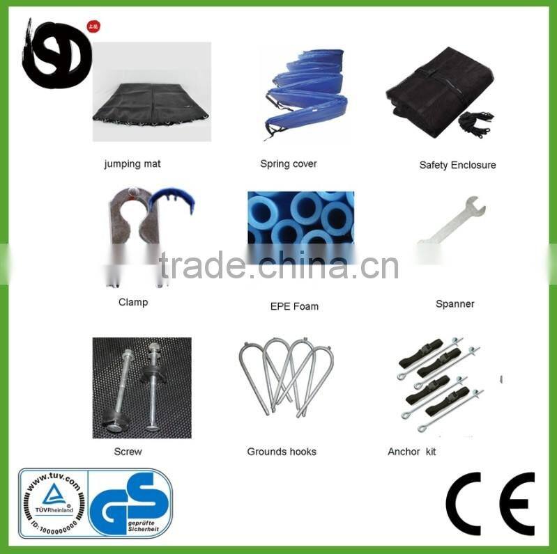 kids toys body builder bungee trampoline with roof rain covers