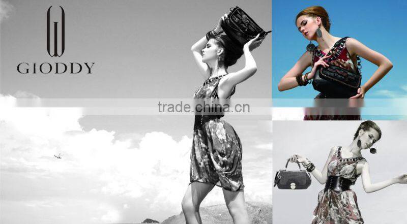 Professional popular design lady genuine skull clutch box evening bag