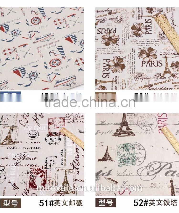 digital printed Cotton Linen home decoration fabric