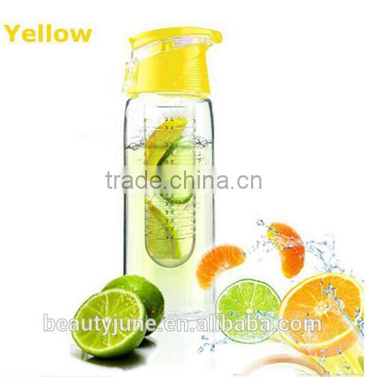 2015 new custom logo bpa free tritan fruit infuser water bottle, infuser water bottle Tritan sport water bottle plastic hot sale
