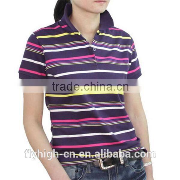 Women's hot selling striped cotton t shirts