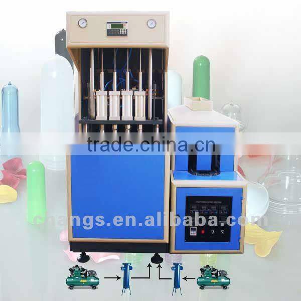 YZ-S4 4 cavity semi-auto water bottle blower