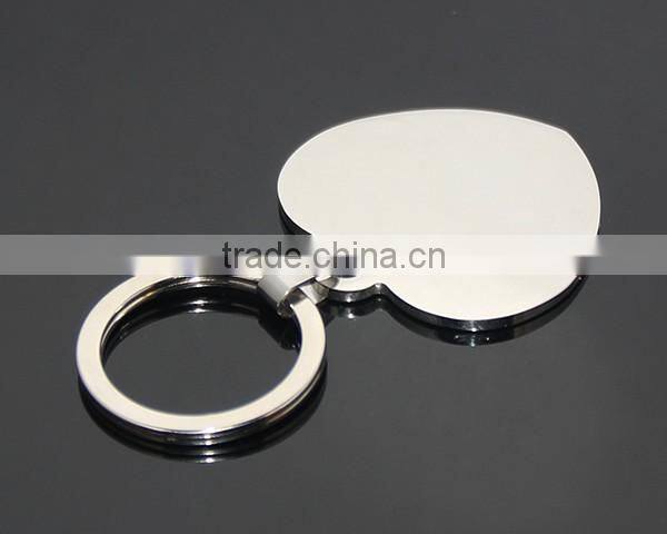 40MM Heart Shape Wedding Favor Gifts High Polished Stainless Steel Wholesale Blank Metal Heart Keychain