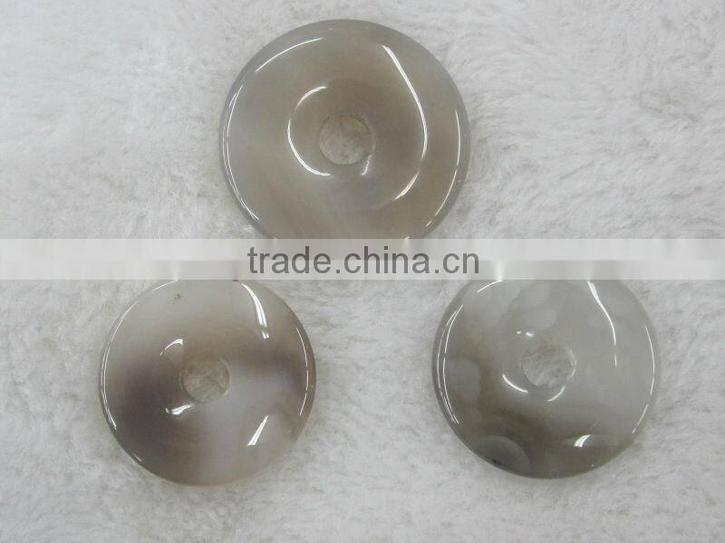 Wholesale Gray Agate donut gemstone