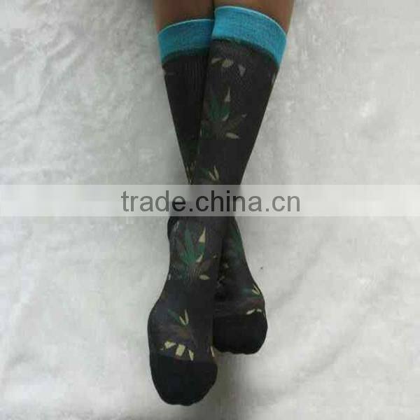 Hot sales camo sublimation printing socks with different rib, custom print socks, sublimation printing socks