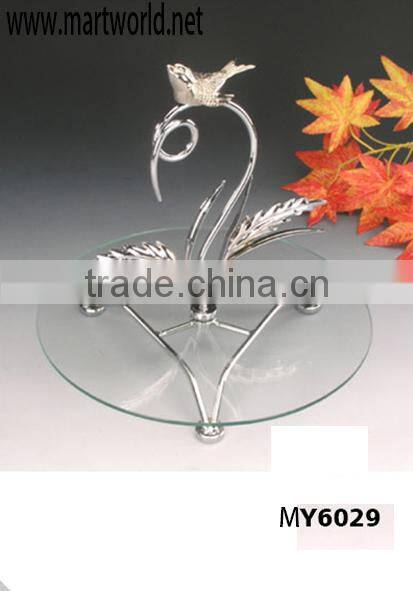 Hot sale glass cake stand for wedding decoration&party &home decoration &event occations (MY6029)