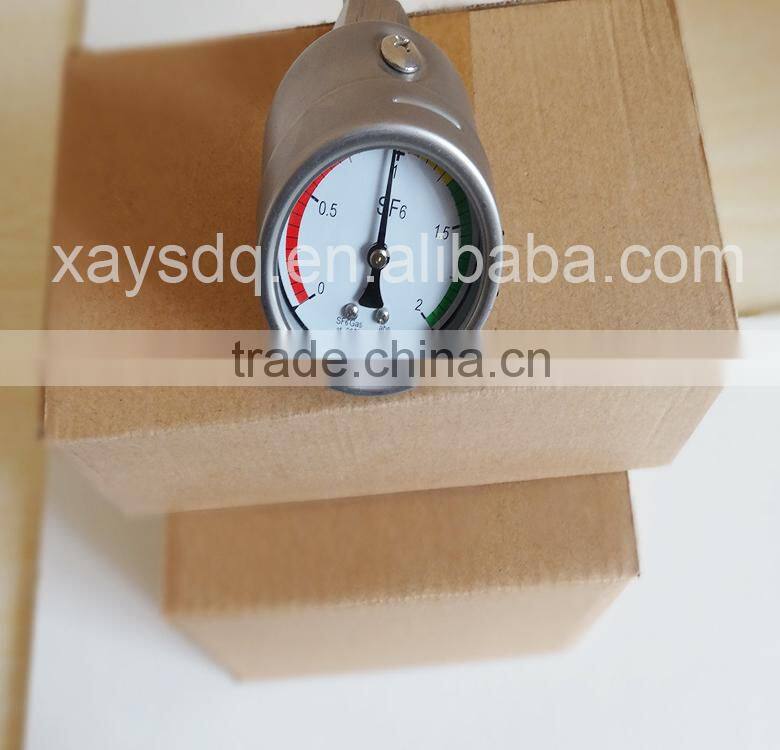 ISO9001,CE, high precision low pric Oil filled SF6 low price natural gas pressure gauge