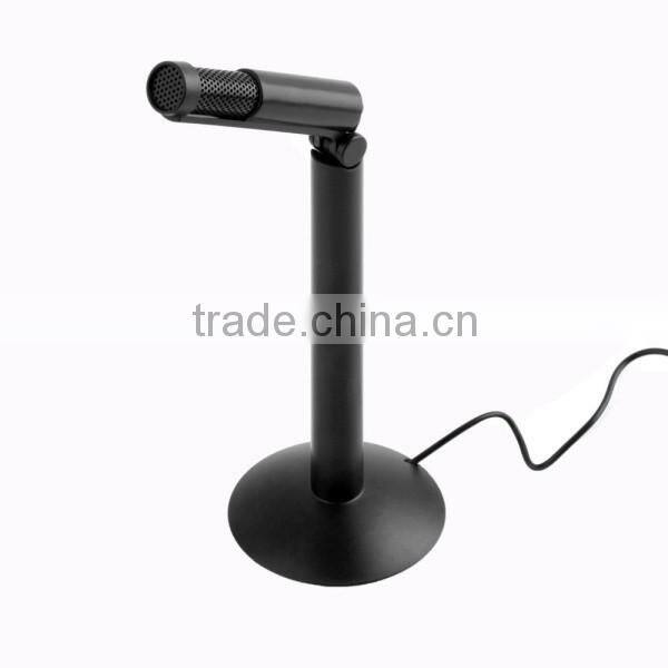 Standing 3.5mm Studio Speech Microphone MIC with Stand Mount
