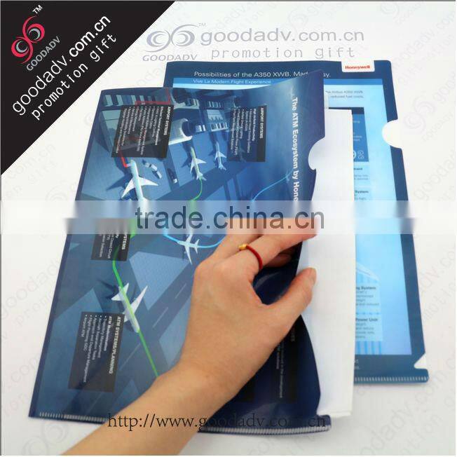 Promotion gift A4 PP clear plastic file holder/Document plastic holder