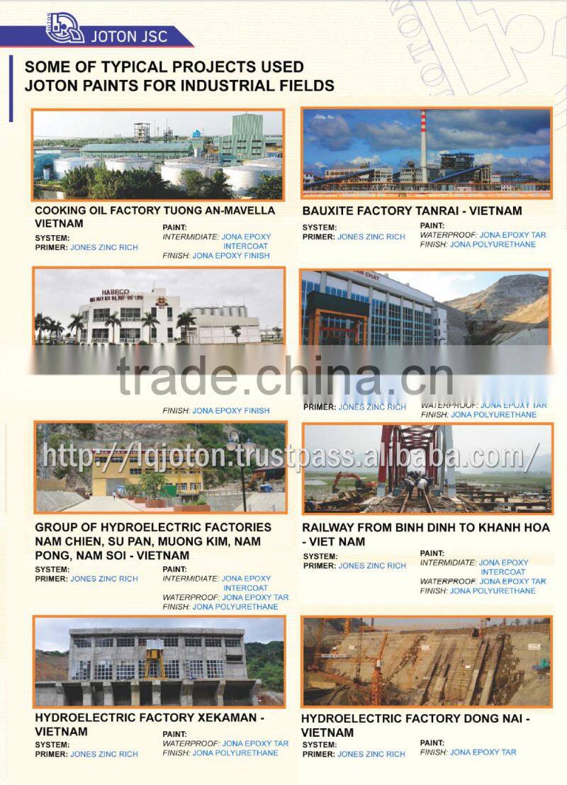 Excellent Epoxy Paint for Steel surfaces of Food Safety & concrete industrial floor, heat resistant, JIS Standard JONA EPO