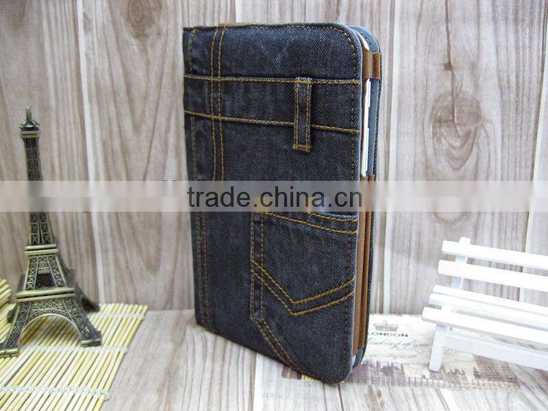 Denim Folio Case Stand Magnetic Auto Sleep Wake for Samsung Galaxy Tab 2 P3100 P3110 7.0 INCH