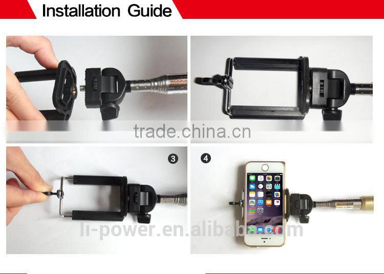 Intergrated foldable selfie timer monopod