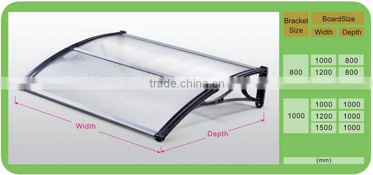 4mm-10mm uv smoked ribbed pc sheet for carport canopy
