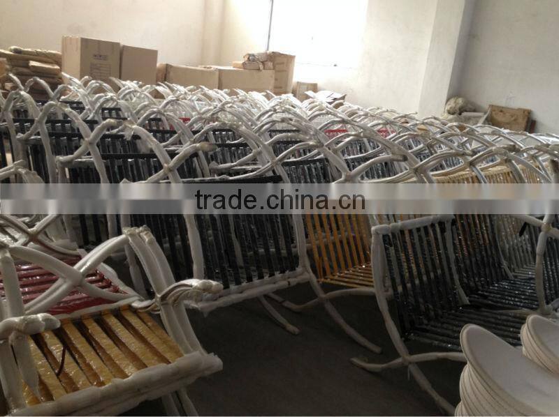 SF-505 Wholesale vintage white Italy leather/PU barcelona chair and ottoman