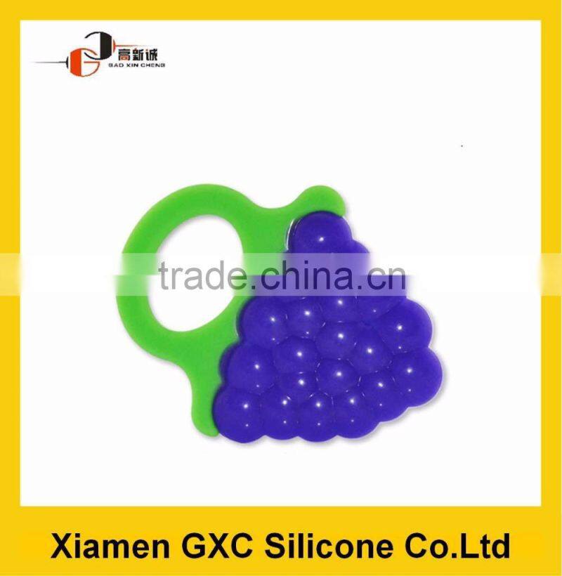 100% Food Grade Soft Fruit Shape silicone baby fruit teether toy