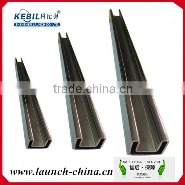 slotted mini top rail for 12mm laminated glass deck railing designs