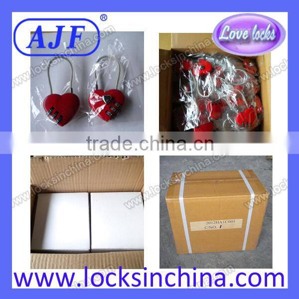 AJF Newest cable travel luggage silver padlock