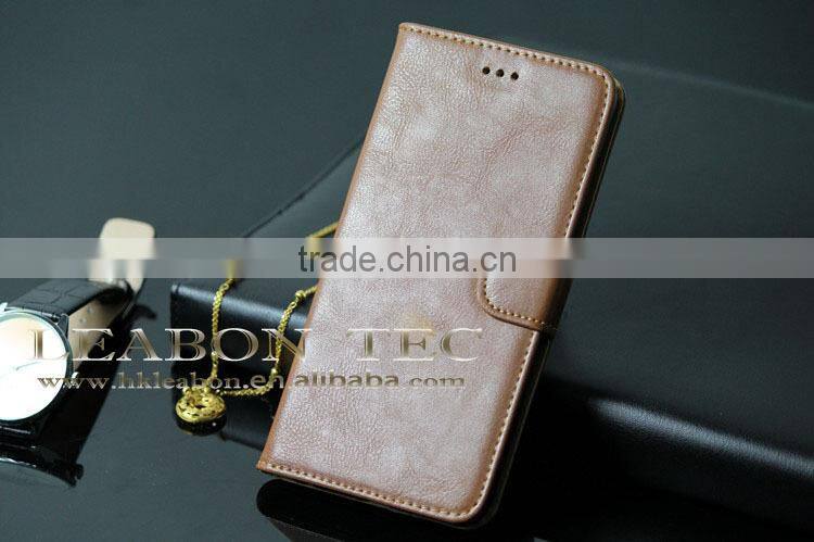 LEABON TEC new hot selling leather wallet case for iphone 6 plus, cell phone cover, mobile phone leather case for iphone 6 plus