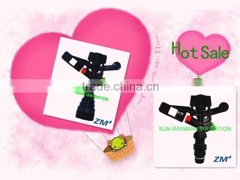 Plastic impact agricultural sprinkler for irrigation