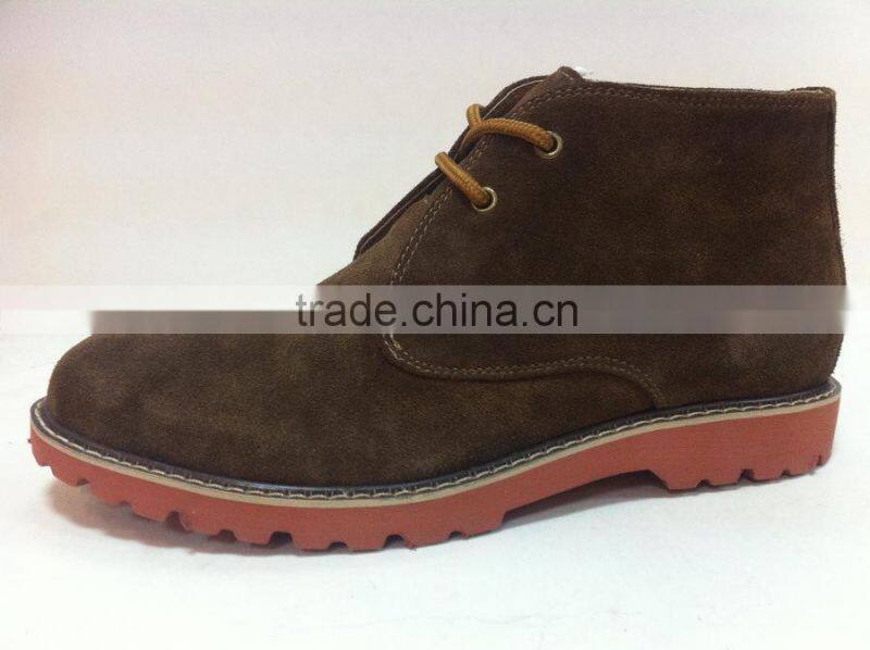 High quality suede hand-made men ankle boot