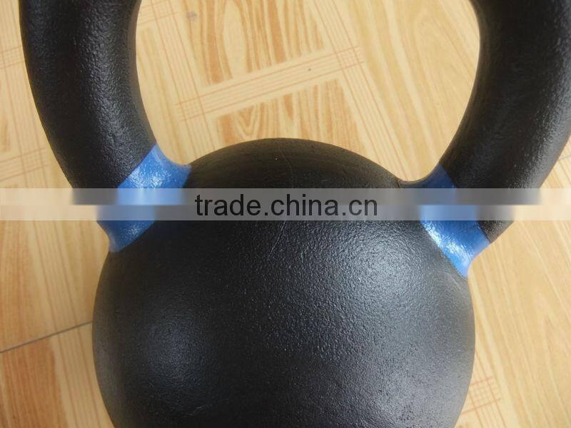 Powder coat cast iron kettlebell