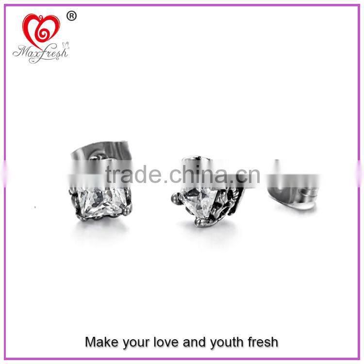 316L Stainless Steel Earrings Fancy Earring Stud Wholesale Tiny Cool Latest Fashion Women Stainless Steel Earring 2015