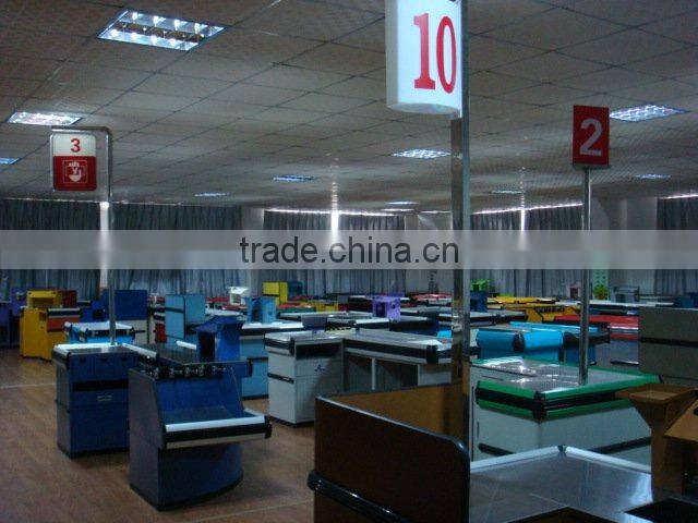 checkout counter for supermarket