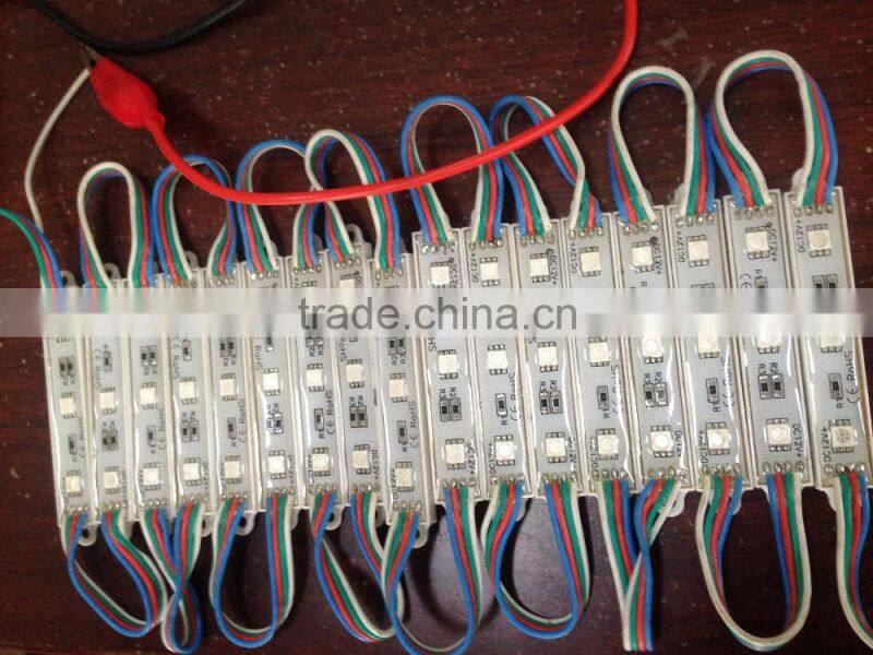 Dumb Rectangle RGB LED Waterproof Module - 12v (3 pixels each)