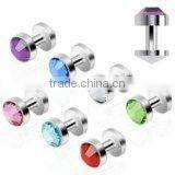 Fashion star logo crystal jeweled knock-down stainless steel skin diver