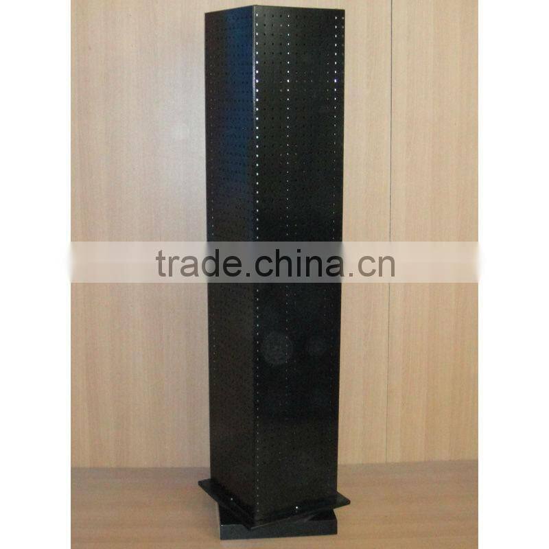 four sides metal floor rotating pegboard rack with trade assurance