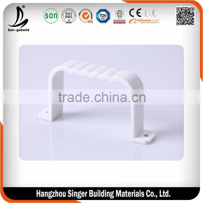 Kenya Ghana Popular Type 5.2 inch 7 inch PVC Rain Gutter, White Roof Gutter System