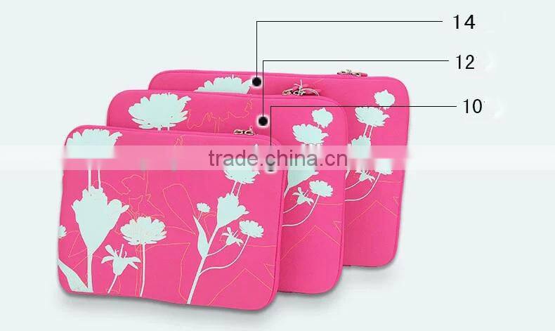 Factory Price Soft neoprene 13.3inch neoprene laptop sleeve with carrying and pocktet