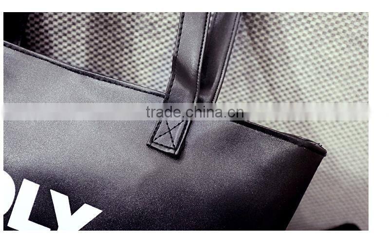 2015 the most popular Korean fashion simple women shoulder bag shopping bag KINDLY letters bag