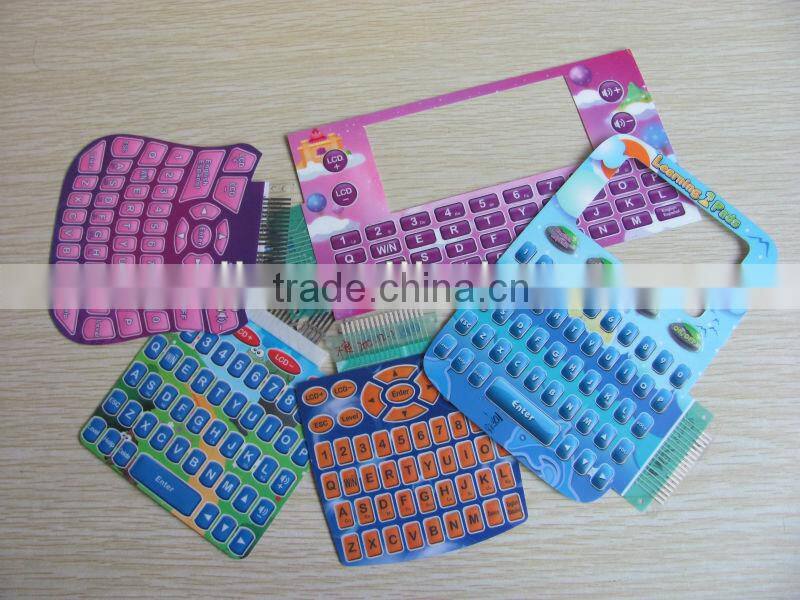 membrane switch with embossed key