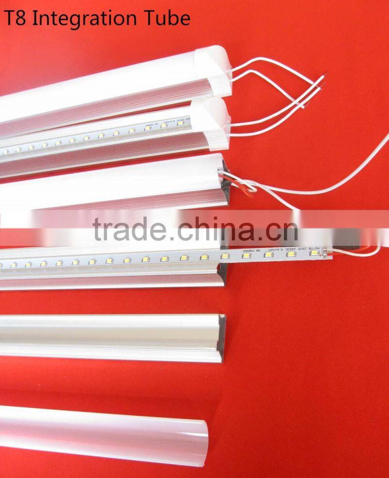 600mm 9W 2ft T8 aluminum tube lamp integration with bracket SMD2835 led tube light